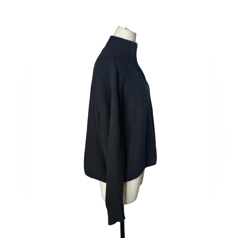 JENNI KAYNE - Cashmere Black Half Zip Sweater  Size - Picture 4 of 11